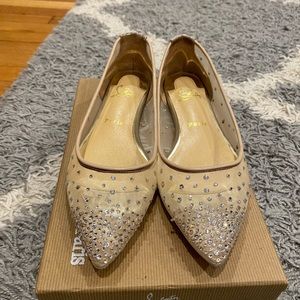 Christian louboutin follies crystal flats size 39
